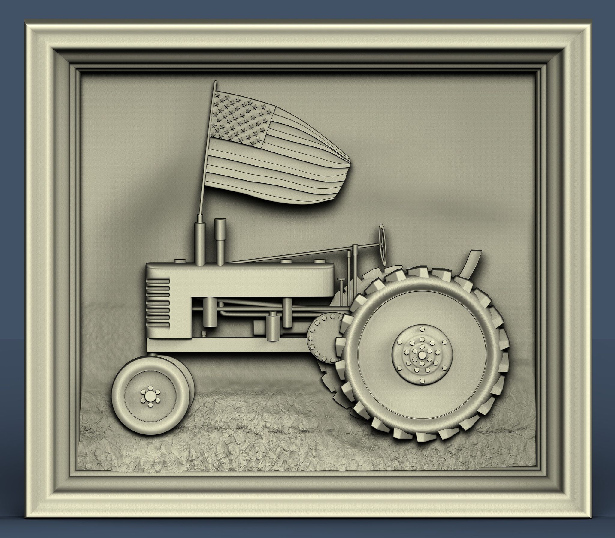Truck And Flag